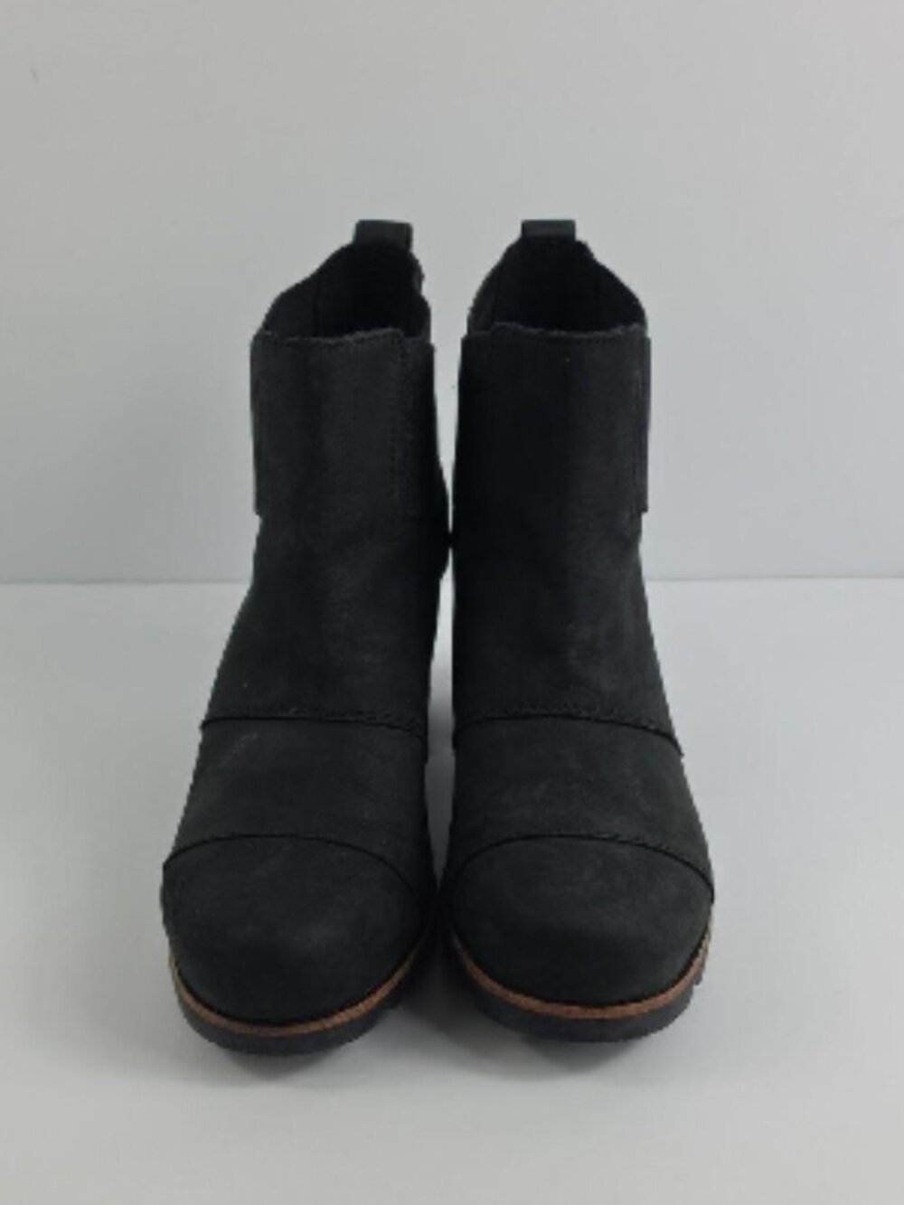 SOREL Addington Chelsea Waterproof Leather Ankle Boot Charcoal/Black Size 8.5M